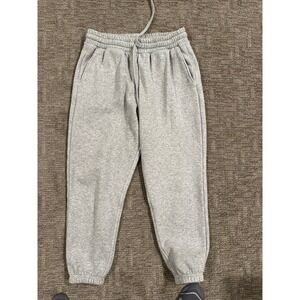 Fabletics Mens Medium Gray Fleece Joggers Sweatpants Elastic Waist Drawstring M